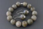 Labradoriet Armbandje/oorhanger-set
