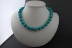 Turquoise Ketting/oorhanger-set