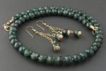 Smaragd  Ketting/oorhanger-set