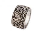 Balinese zilveren ring met granulatie en fili
